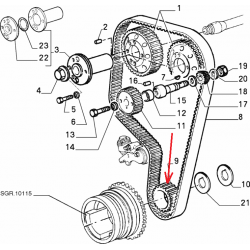 Timing belt gear for Alfa Romeo 155 , 164 , GTV , Spider OEM 60500465